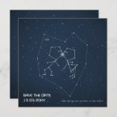 愛の星座 – 結婚式日付を保存 セーブザデート (正面/裏面)