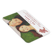 愛の春の花中国のが日付を保存 マグネット (右側)