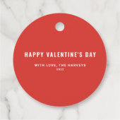 愛の書モダン道バレンタインデーを送る フェイバータグ (裏面)