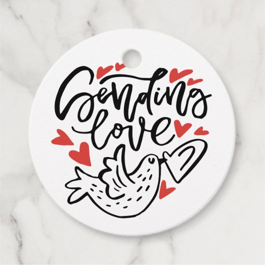 愛の書モダン道バレンタインデーを送る フェイバータグ (正面)