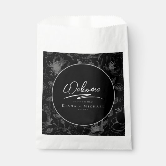 愛の書結婚道の花柄Wht ID940 フェイバーバッグ (正面)