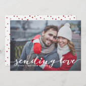 愛の書道バレンタインデーのカードを送る シーズンカード (正面/裏面)