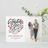 愛の書道バレンタインデーの写真を送る シーズンカード (スタンド正面)