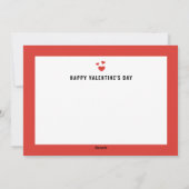 愛の書道バレンタインデーの写真を送る シーズンカード (裏面)