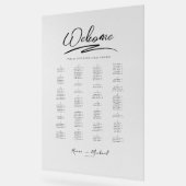 愛の書道歓迎シーティングチャートB&W ID940 アクリルサイン (傾斜)