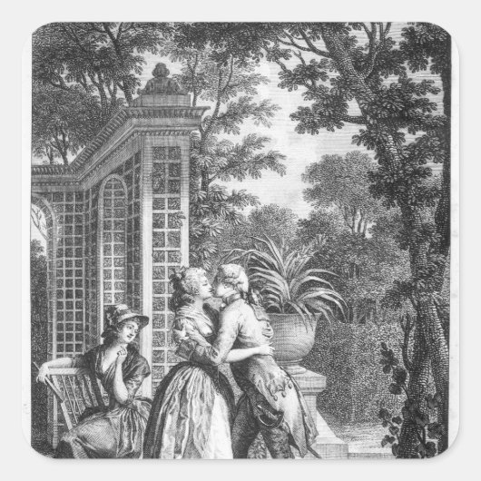 愛の最初のキス スクエアシール (正面)