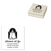 愛の服を着たヴィンテージで手作り ラバースタンプ (押印)