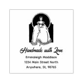 愛の服を着たヴィンテージで手作り ラバースタンプ (インプリント)