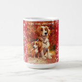 「愛の服を着て：犬の母の生活は見たことがない コーヒーマグカップ (中央)