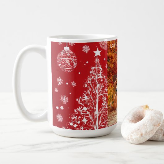 「愛の服を着て：犬の母の生活は見たことがない コーヒーマグカップ (ドーナツ)