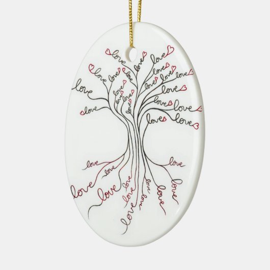 愛の木かわいい意味のある写真パーソナライズされた|過去記事 セラミックオーナメント (左)