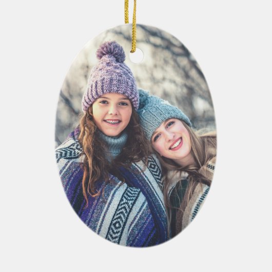 愛の木かわいい意味のある写真パーソナライズされた|過去記事 セラミックオーナメント (裏面)