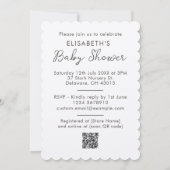 愛の木の意味のある赤パーソナライズされたちゃんシャワー 招待状 (裏面)