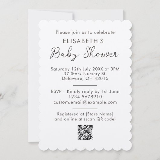 愛の木の意味のある赤パーソナライズされたちゃんシャワー 招待状 (裏面)