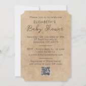 愛の木の意味のある赤パーソナライズされたちゃんシャワー 招待状 (裏面)