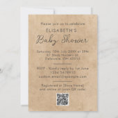 愛の木の意味のある赤パーソナライズされたちゃんシャワー 招待状 (裏面)