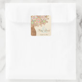 愛の木は日付を保存 スクエアシール (バッグ)