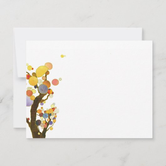 愛の木ユニークの結婚サンキューカード サンキューカード (裏面)