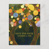 愛の木素朴々の結婚式の日付を保存 案内ポストカード (正面)