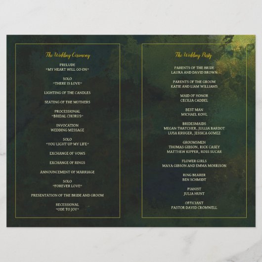 愛の木素朴の二結婚折プログラム (裏面)