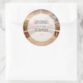 愛の木素朴の橋で作られた国 ラウンドシール (バッグ)