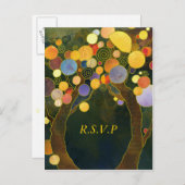 愛の木：結婚式RSVPはがき インビテーションポストカード (正面/裏面)