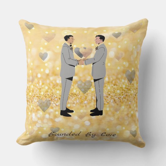 愛の枕に囲まれる クッション (正面)