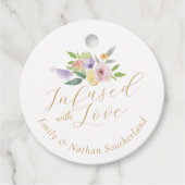 愛の柑橘類とフローラのモノグラム結婚が注入される フェイバータグ (正面)