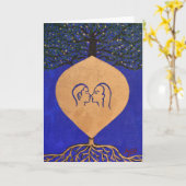 "愛の根"挨拶状 カード (黄色い花)