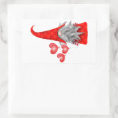 愛の格言とハートバルーン長方形スティック 長方形シール (バッグ)