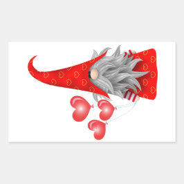 愛の格言とハートバルーン長方形スティック 長方形シール