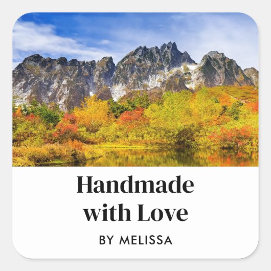 愛の森と山で手作り スクエアシール (正面)