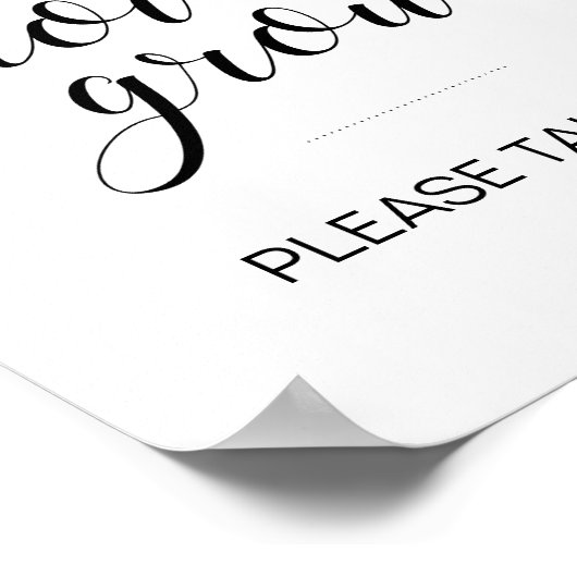 愛の植物性結婚の恩恵のサインを育てる ポスター (角)