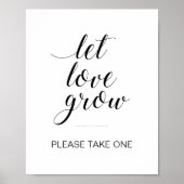 愛の植物性結婚の恩恵のサインを育てる ポスター (正面)