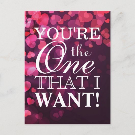 愛の概念とハート ポストカード (正面)