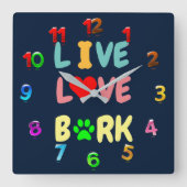 愛の樹皮を生きる スクエア壁時計 (正面)