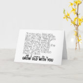 愛の歌があなたと一緒に古くなりたい恋しく思 カード (黄色い花)