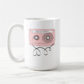 愛の歌のためにあなたレトロバレンタインデーテープ コーヒーマグカップ (左)