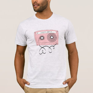 愛の歌のためにあなたレトロバレンタインデーテープ Tシャツ