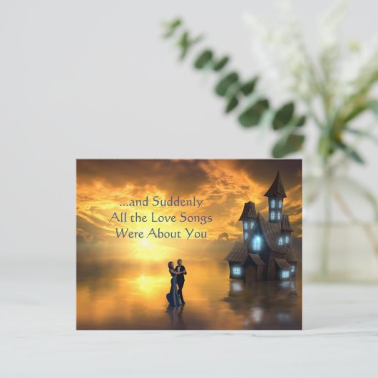 愛の歌はすべてロマンチックな引用文 ポストカード (スタンド正面)