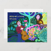 愛の歌を歌って 案内ポストカード (正面/裏面)
