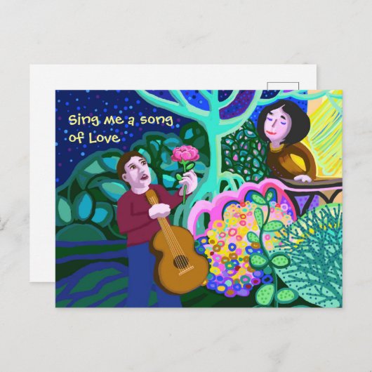 愛の歌を歌って 案内ポストカード (正面/裏面)