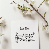愛の歌、ノート間の鳥、カスタマイズ可能 サンキューカード