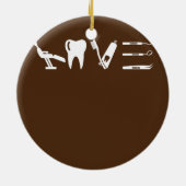 愛の歯科外科歯科医師歯科助手 セラミックオーナメント (裏面)