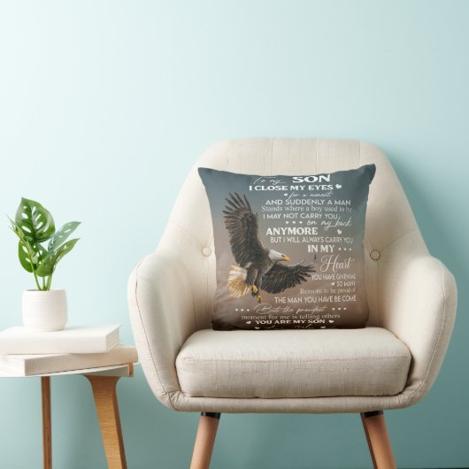 愛の母の贈り物から私の息子にパーソナライズ クッション (椅子)