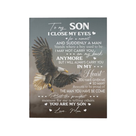 愛の母の贈り物から私の息子にパーソナライズ ノートパッド (回転)