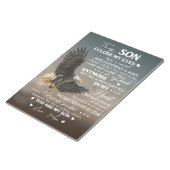 愛の母の贈り物から私の息子にパーソナライズ ノートパッド (アングル)