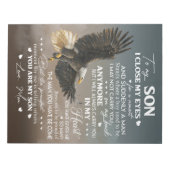 愛の母の贈り物から私の息子にパーソナライズ ノートパッド (正面)