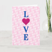 愛の母 現代の優雅な母 私たちはあなたを愛しています カード (正面)