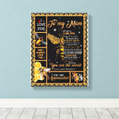 愛の母 |私の母への手紙あなたが世界である キャンバスプリント (インサイチュ (ウッドフロア))